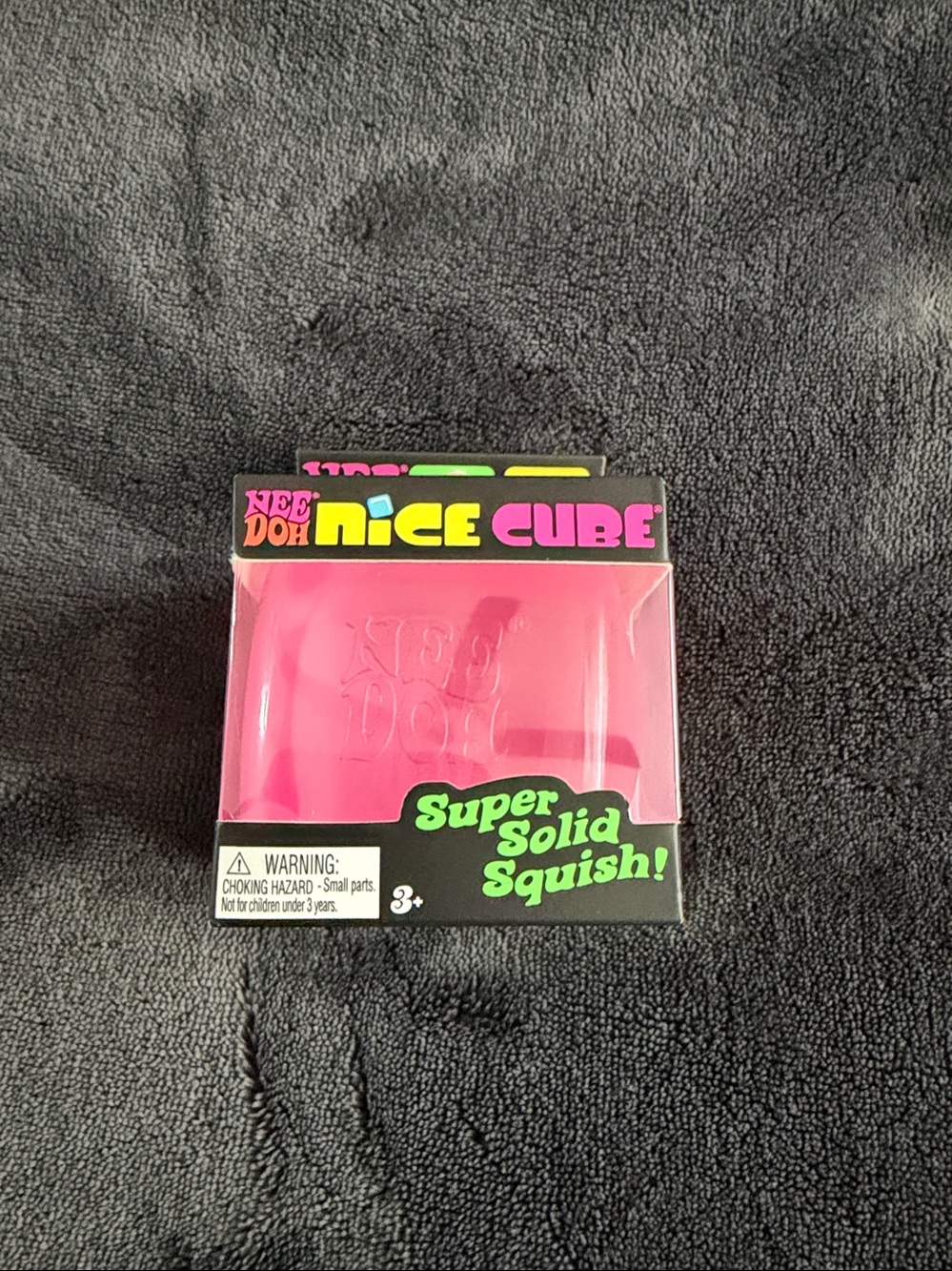 Needoh Nice Cube Super Solid Squish Toy - pink